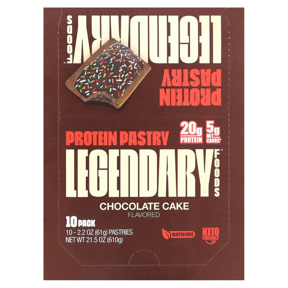   Legendary Foods, Protein Pastry,  , 10 , 61  (2,2 )    -     -,    