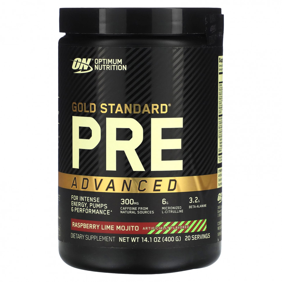   Optimum Nutrition, Gold Standard Pre Advanced,     , 400  (14,1 )    -     -,    