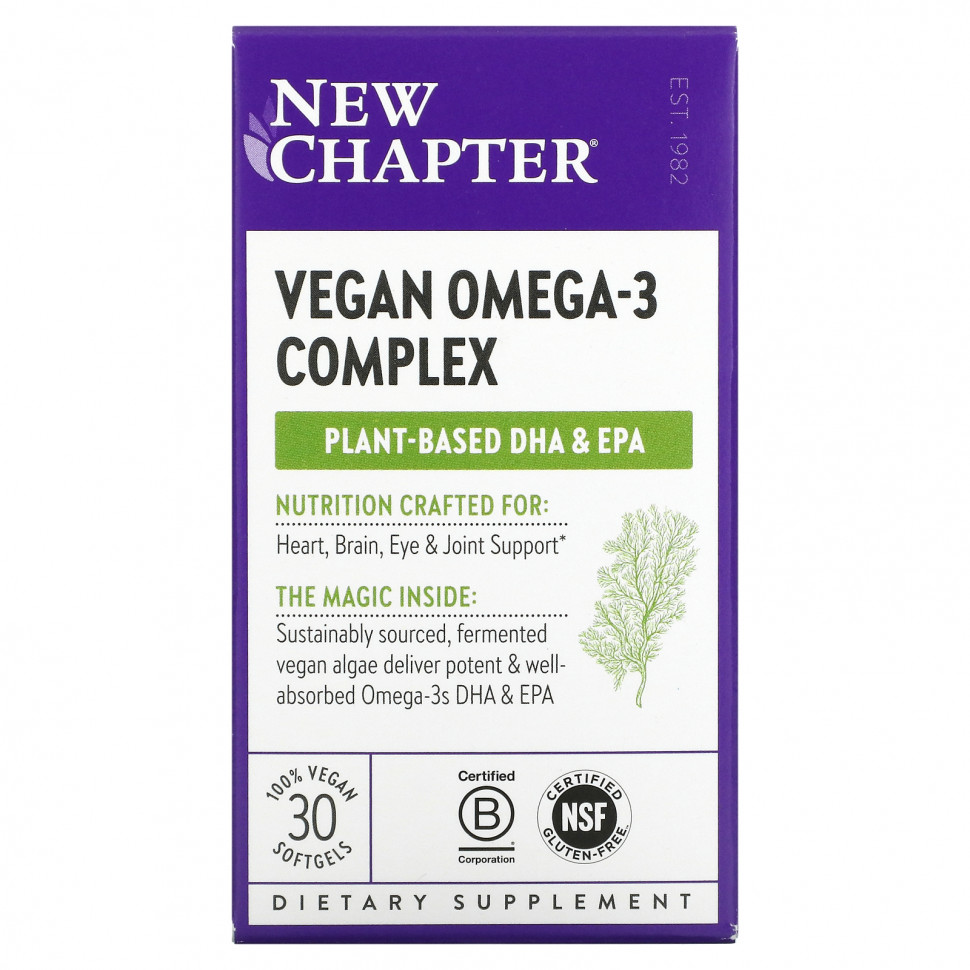   New Chapter, Vegan Omega-3, 30      -     -,    