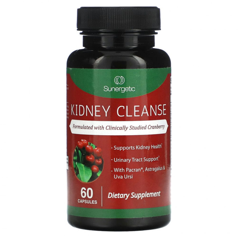   Sunergetic, Kidney Cleanse, 60     -     -,    