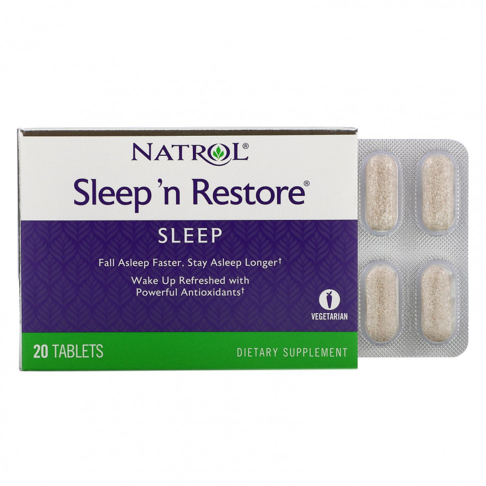   Natrol, Sleep 'n Restore, 20     -     -,    