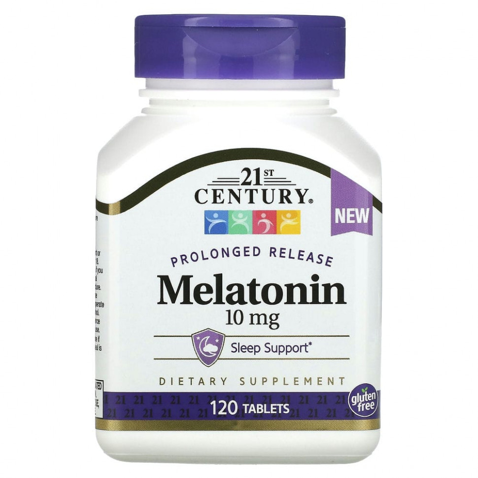   21st Century, Melatonin, Prolonged Release, 10 mg , 120 Tablets    -     -,    