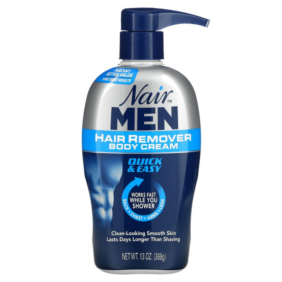   Nair, For Men, Hair Remover Body Cream, 13 oz (368 g)    -     -,    