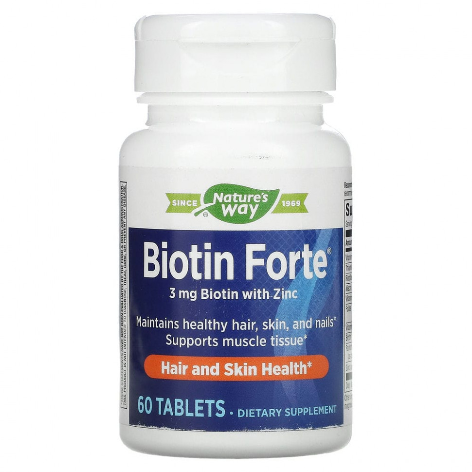   Nature's Way, Biotin Forte,   , 3 , 60     -     -,    