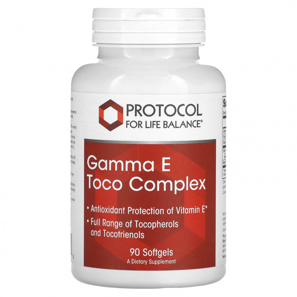   Protocol for Life Balance, Gamma E Toco Complex, 90      -     -,    