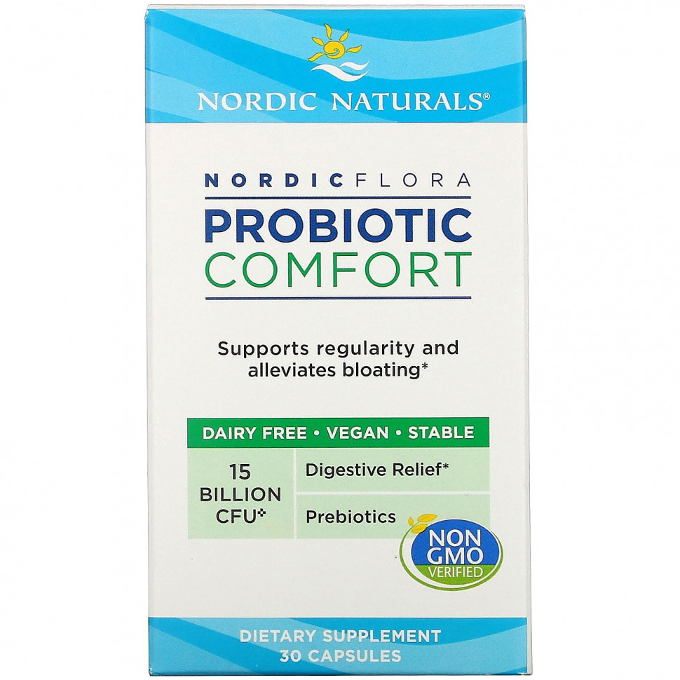   Nordic Naturals, Nordic Flora Probiotic, Comfort, 15  , 30     -     -,    