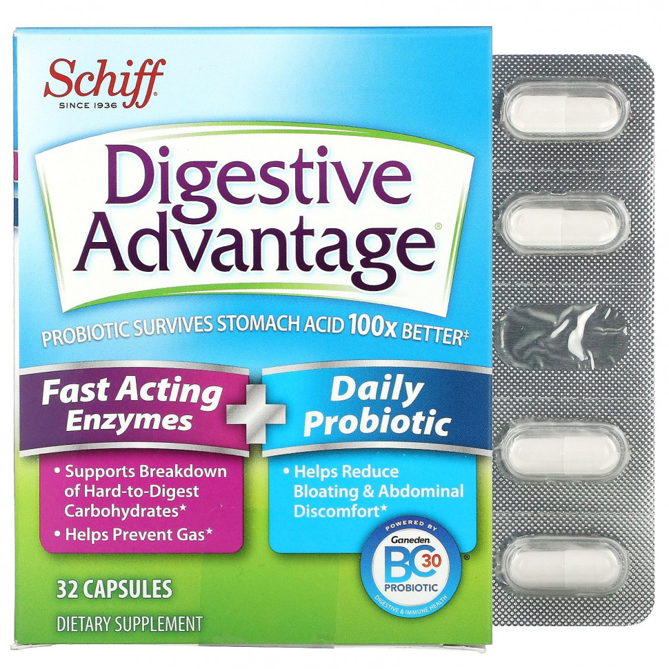   Schiff, Digestive Advantage,   +    , 32     -     -,    