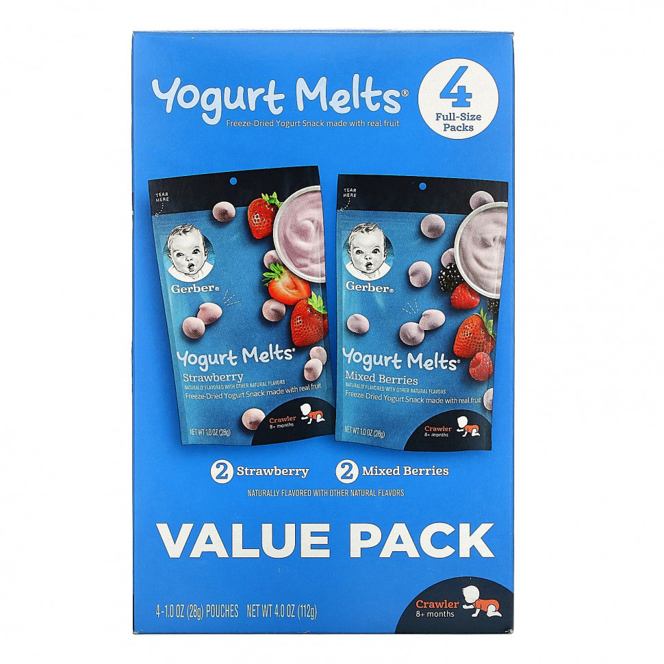   Gerber, Yogurt Melts,     8 ,    , 4   28  (1 )    -     -,    