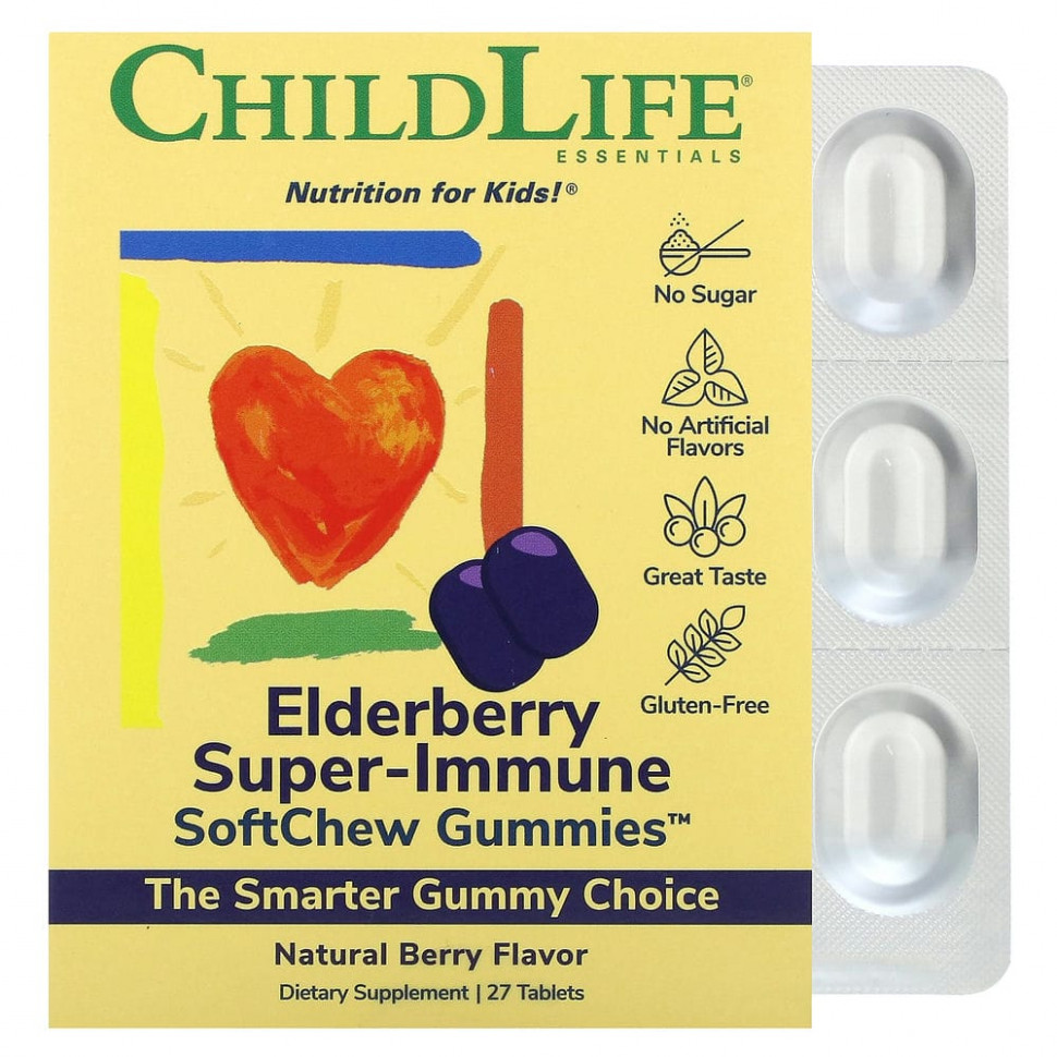   ChildLife, Elderberry Super-Immune SoftMelts,   , 27     -     -,    