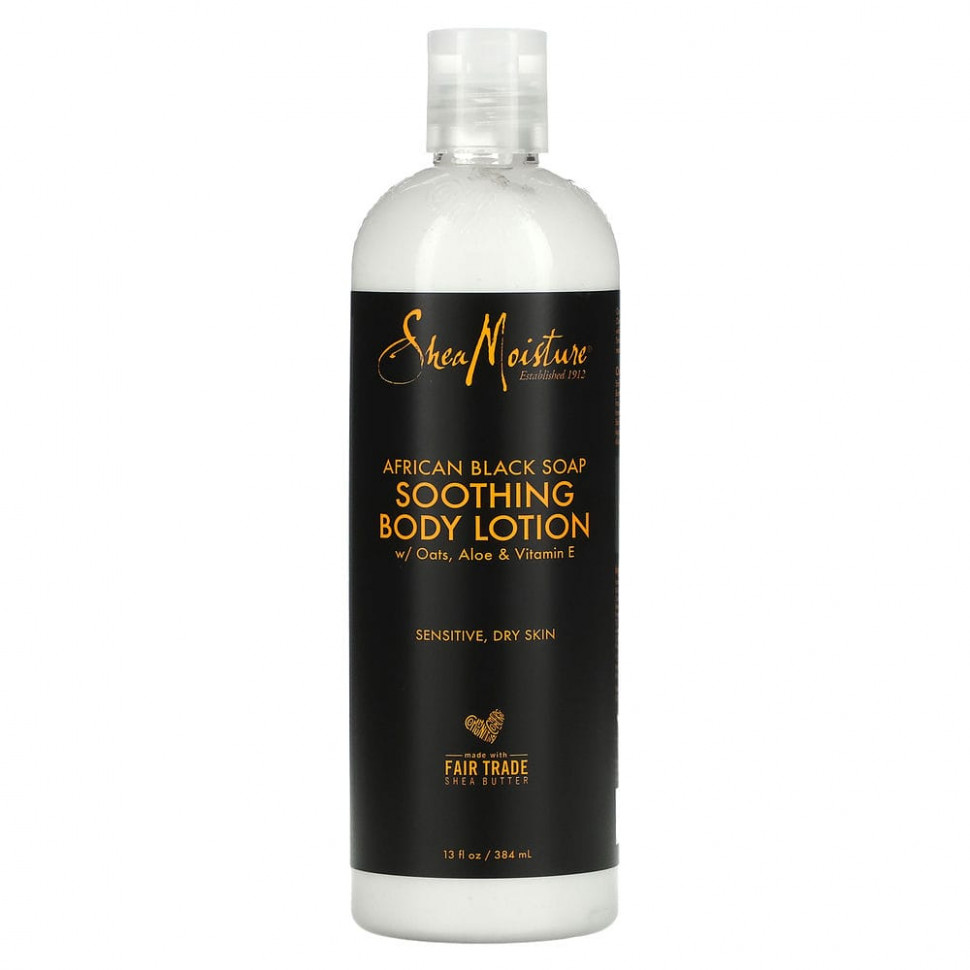   SheaMoisture, African Black Soap, Soothing Body Lotion, 13 oz (369 g)    -     -,    