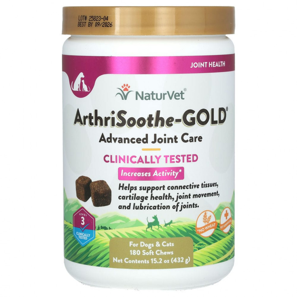   NaturVet, ArthriSoothe-GOLD,  ,  3, 180  , 15.2  (432 )    -     -,    