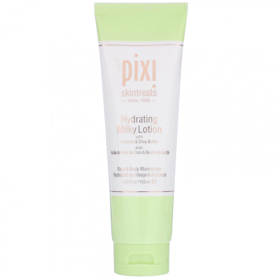   Pixi Beauty, Skintreats, Hydrating Milky Lotion, Face & Body Moisturizer, 4.57 fl oz (135 ml)    -     -,    