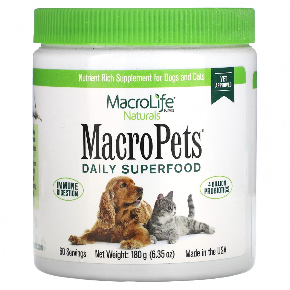   Macrolife Naturals, MacroPets,  ,    , 180  (6,35 )    -     -,    