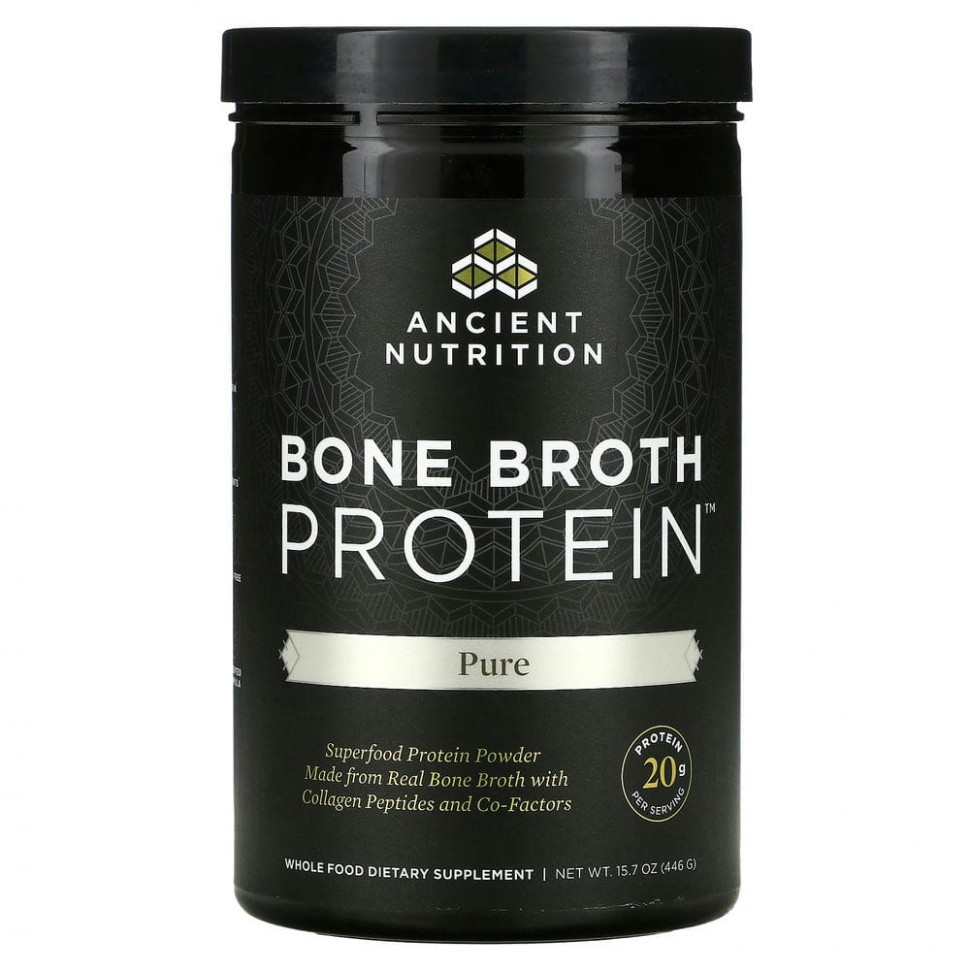   Dr. Axe / Ancient Nutrition, Bone Broth Protein,   , 446  (15,7 )    -     -,    