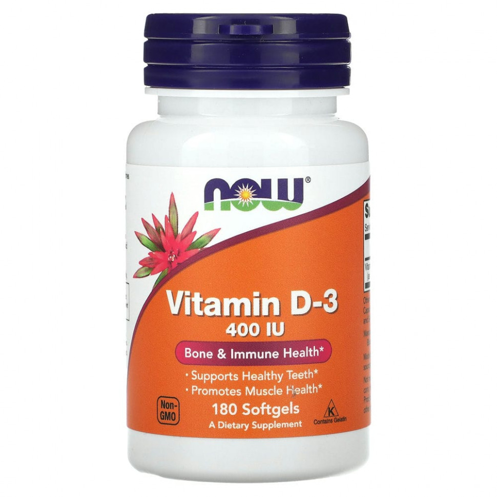   NOW Foods,  D3,  , 10  (400 ), 180      -     -,    