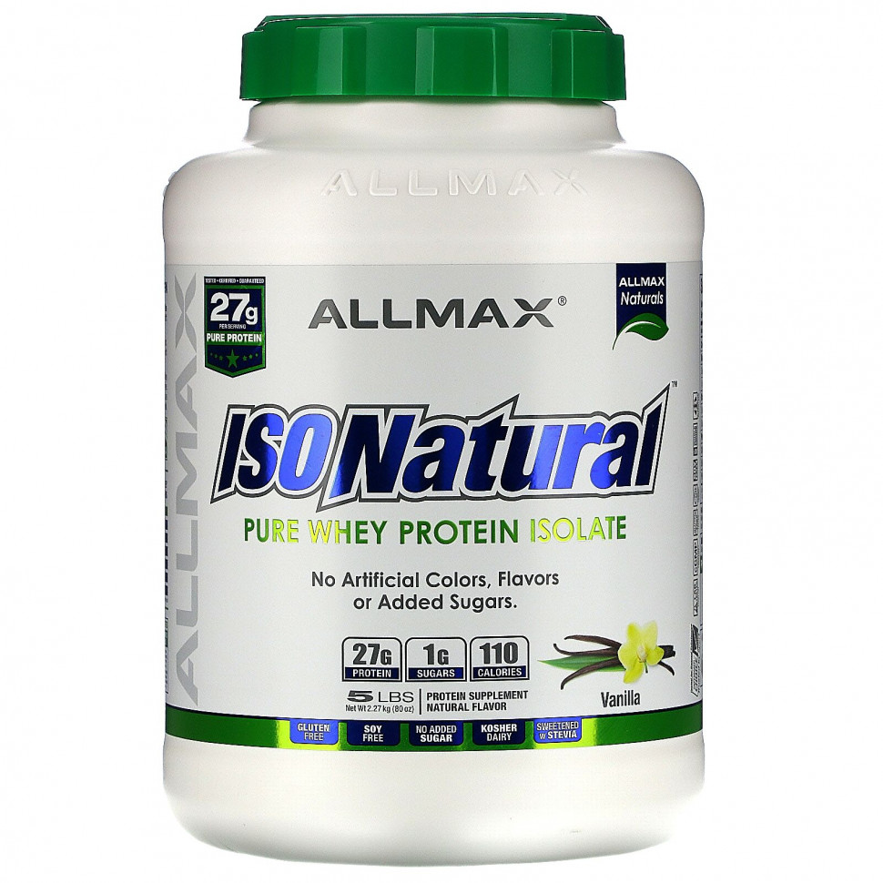   ALLMAX Nutrition, IsoNatural, 100%      (WPI90), , 5  (2,27 )    -     -,    