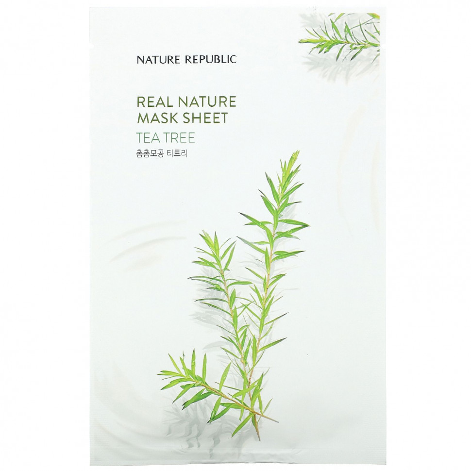   Nature Republic, Real Nature Beauty Mask Sheet, Tea Tree, 1 ., 23  (0,77 . )    -     -,    