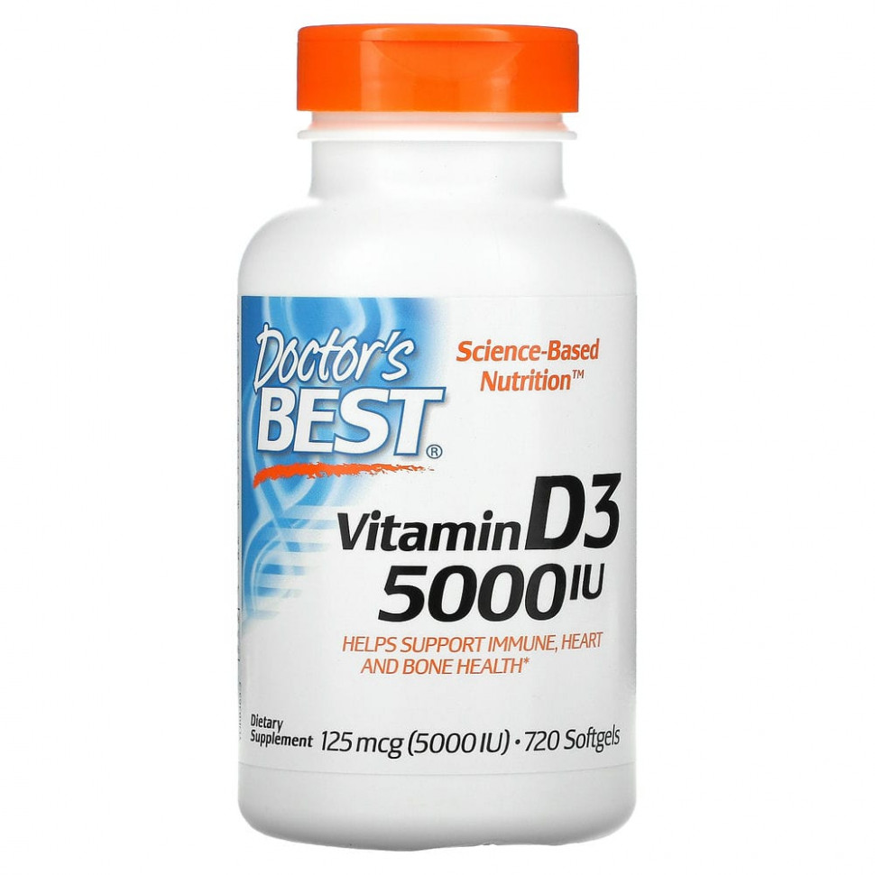   Doctor's Best,  D3, 125  (5000 ), 720       -     -,    