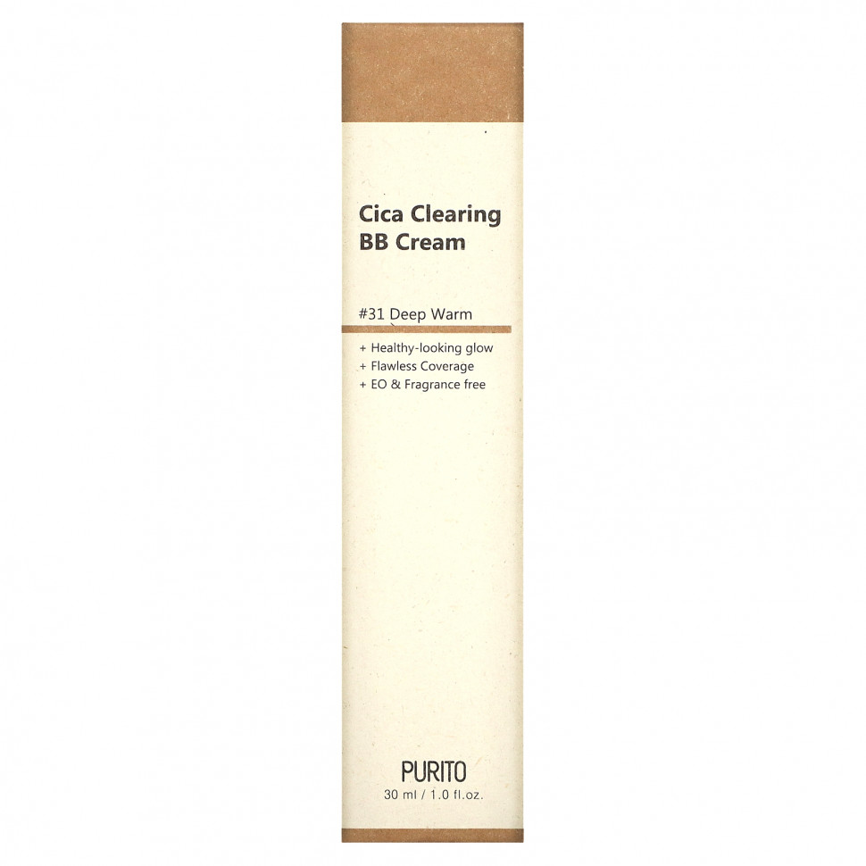   Purito, Cica Clearing BB Cream, #31 Deep Warm, 1 fl oz (30 ml)    -     -,    