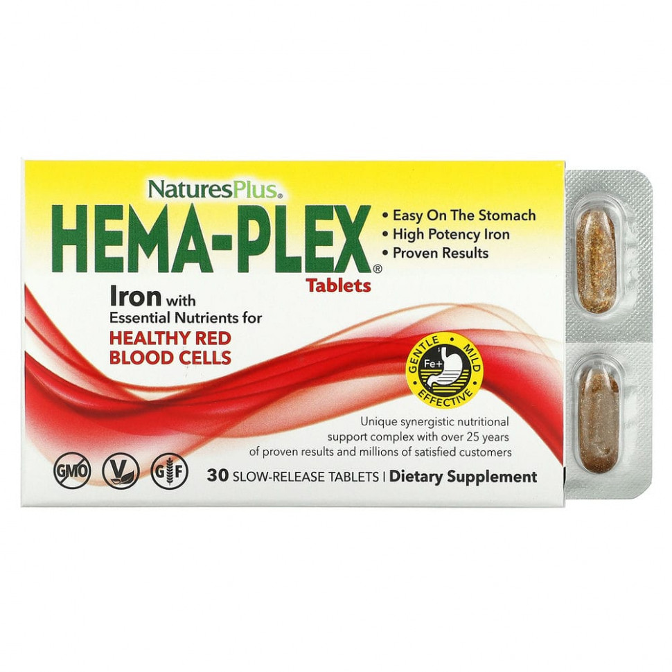   NaturesPlus, Hema-Plex, 30        -     -,    