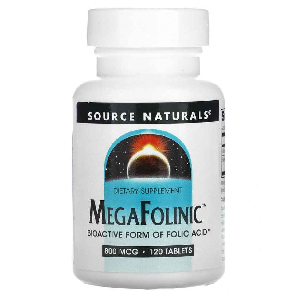   Source Naturals, MegaFolinic, 800 , 120     -     -,    