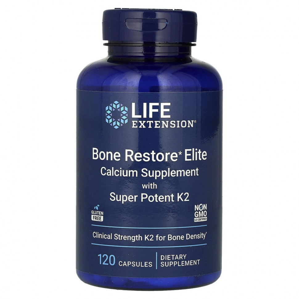   Life Extension, Bone Restore Elite,    K2, 120     -     -,    