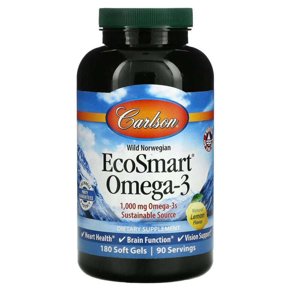   Carlson Labs, EcoSmart Omega-3,   , 500 , 180      -     -,    