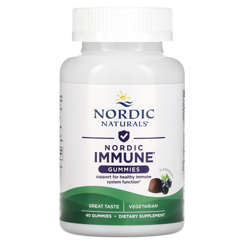   Nordic Naturals, Nordic Immune Gummies, Elderberry , 40 Gummies    -     -,    