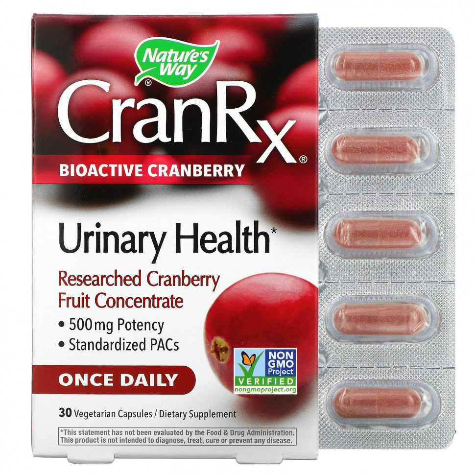   Nature's Way, CranRx, Urinary Health,  , 500 , 30      -     -,    