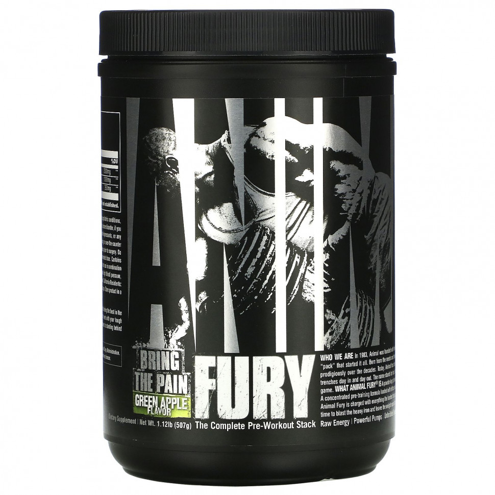   Universal Nutrition, Animal Fury,  , 495,9     -     -,    