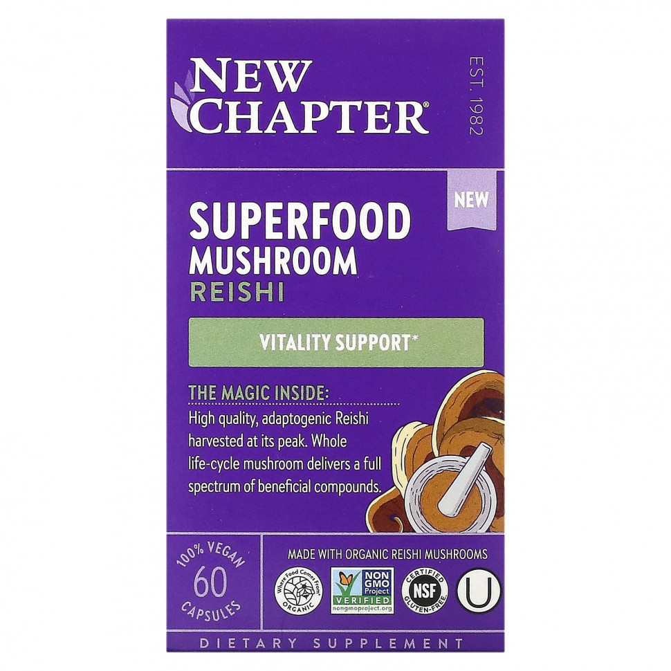   New Chapter, Superfood Mushroom, , 60      -     -,    