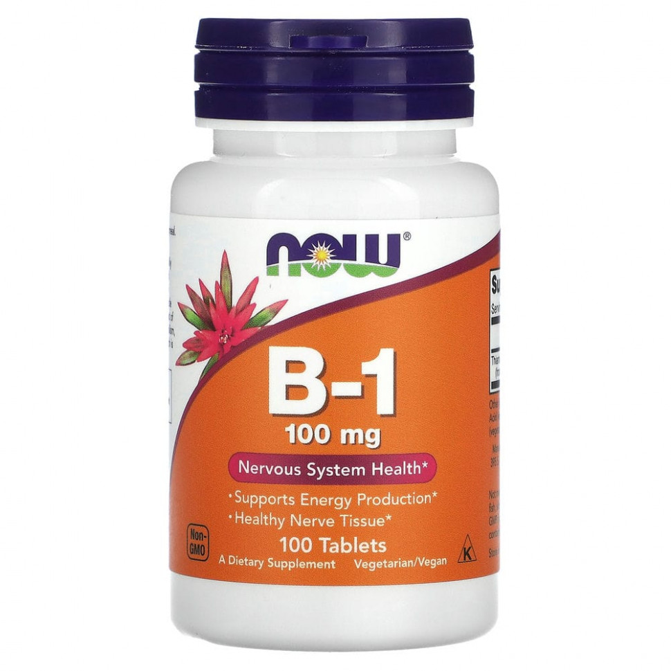   NOW Foods, B1, 100 , 100     -     -,    