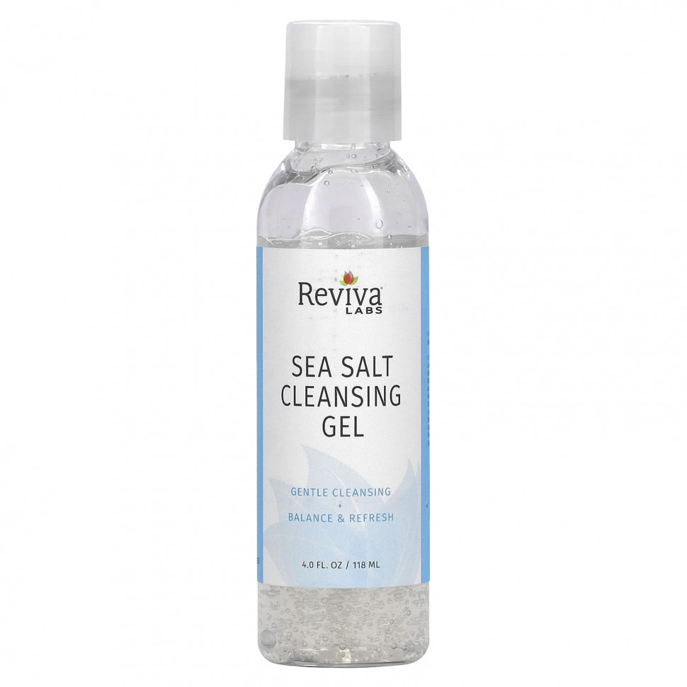   Reviva Labs, Sea Salt Cleansing Gel, 4 fl oz (118 ml)    -     -,    