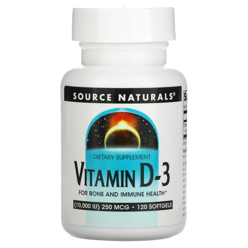   Source Naturals,  D3, 10 000 , 120     -     -,    