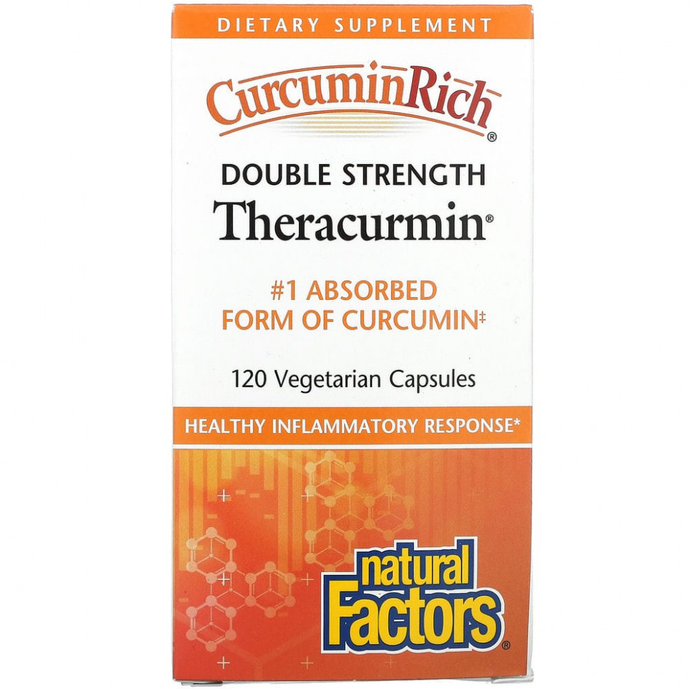   Natural Factors,  CurcuminRich, Double Strength Theracurmin, 120      -     -,    