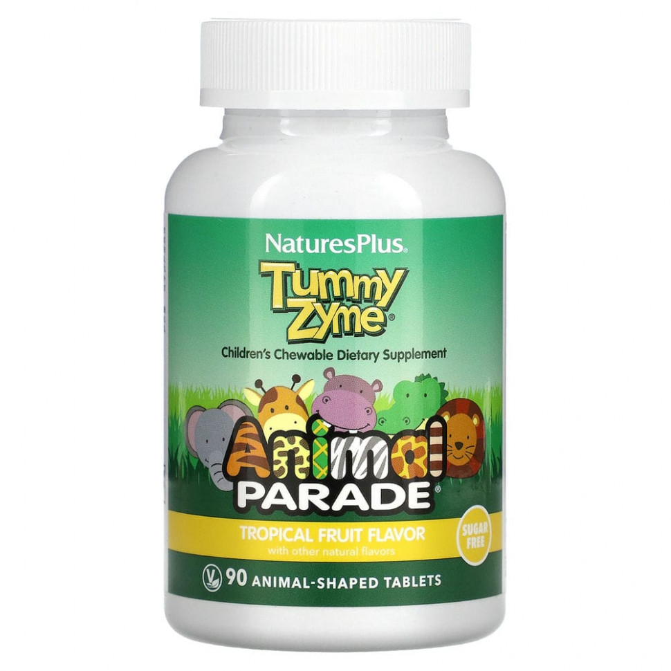   NaturesPlus, Source of Life, Animal Parade, Tummy Zyme   ,    ,    , 90        -     -,    