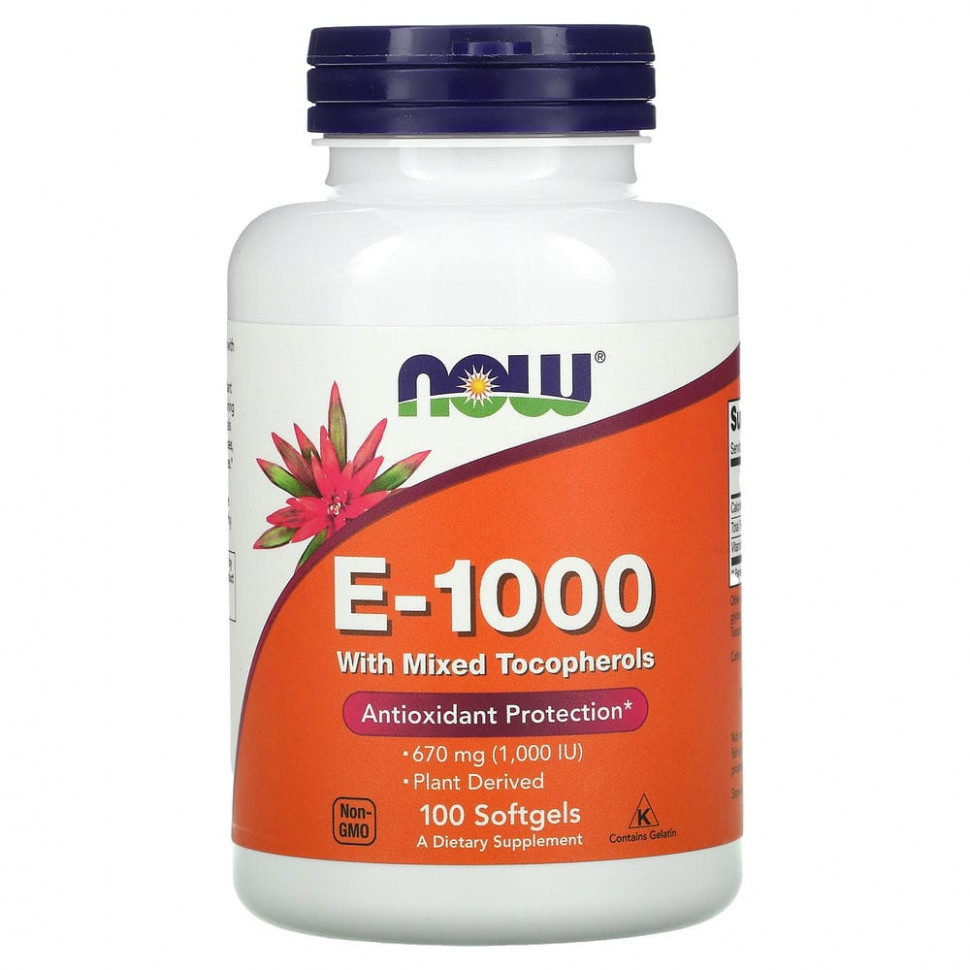   NOW Foods, E-1000,  E   , 670  (1000 ), 100     -     -,    