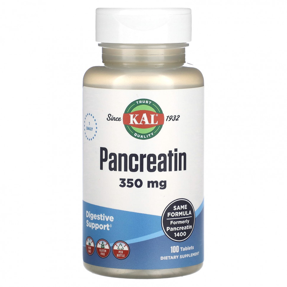   KAL, Pancreatin, 350 mg, 100 Tablets    -     -,    