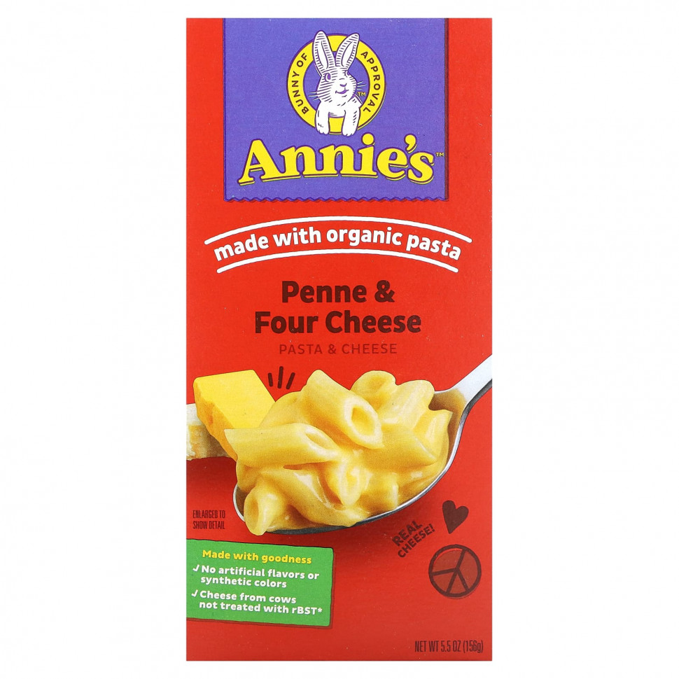   Annie's Homegrown, Pasta & Cheese, Penne & Four Cheese, 156  (5,5 )    -     -,    