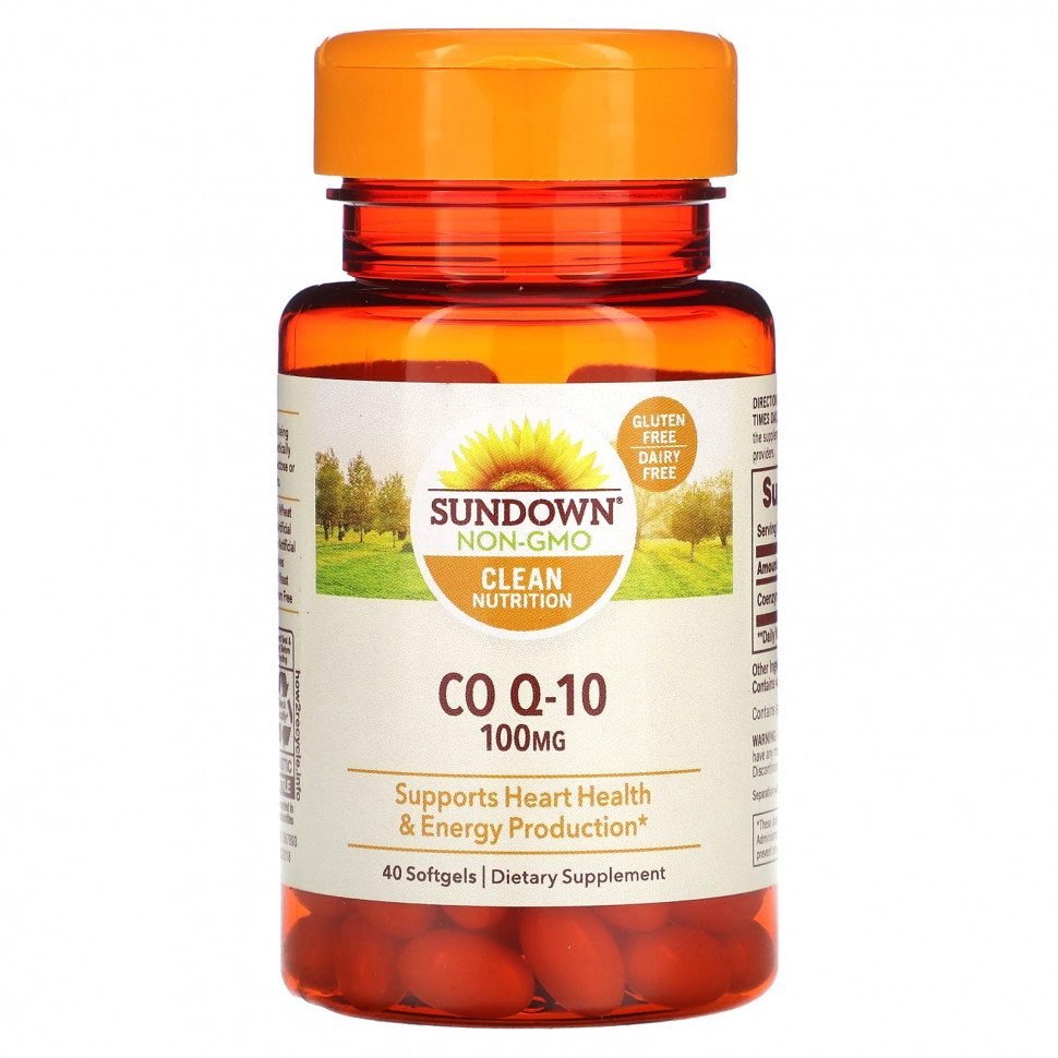   Sundown Naturals, Co Q-10, 100 , 40      -     -,    