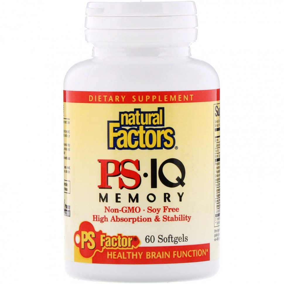   Natural Factors, PS - IQ Memory, 60      -     -,    