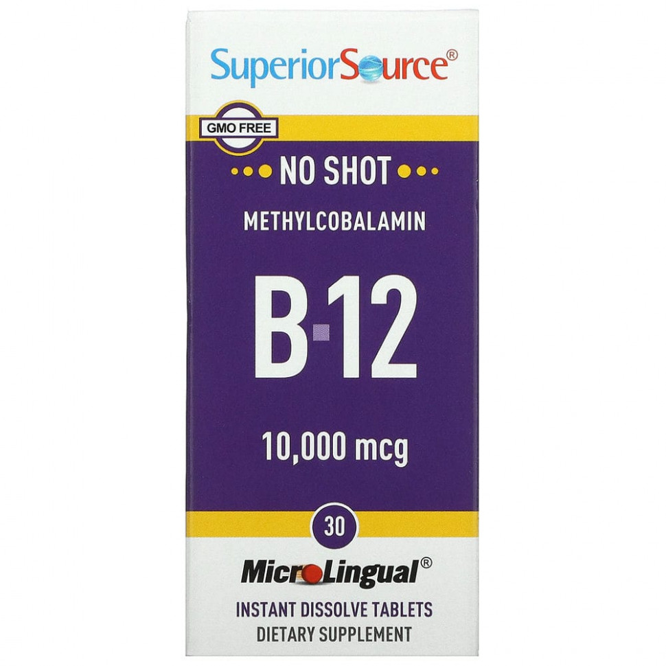   Superior Source,  B12, 10 000 , 30   MicroLingual    -     -,    