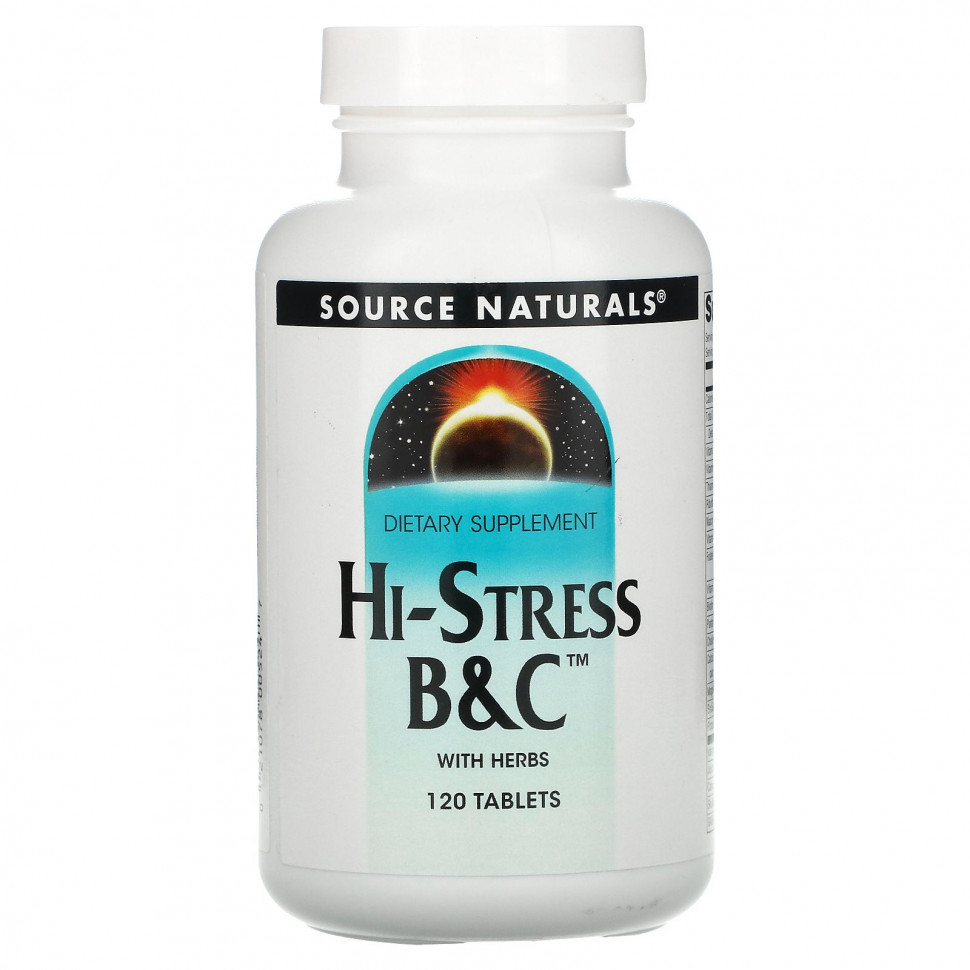   Source Naturals, Hi-Stress B&C,  B  C  , 120     -     -,    