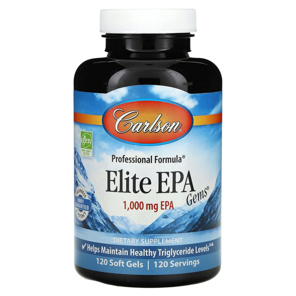   Carlson Labs, Elite EPA Gems, 1000 , 120     -     -,    