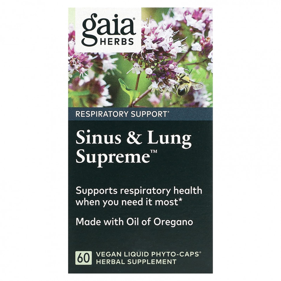   Gaia Herbs, Sinus & Lung Supreme, 60       -     -,    