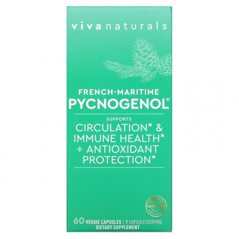   Viva Naturals, French-Maritime Pycnogenol`` 60      -     -,    