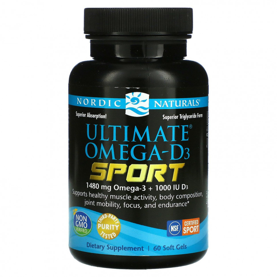   Nordic Naturals, Ultimate -D3, Sport, 60     -     -,    