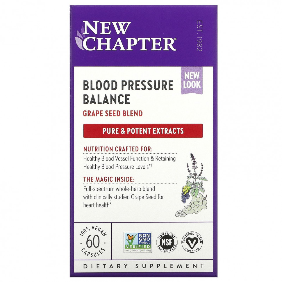   New Chapter, Blood Pressure Balance,   , 60      -     -,    