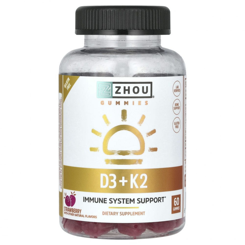   Zhou Nutrition, K2 + D3, , 60      -     -,    