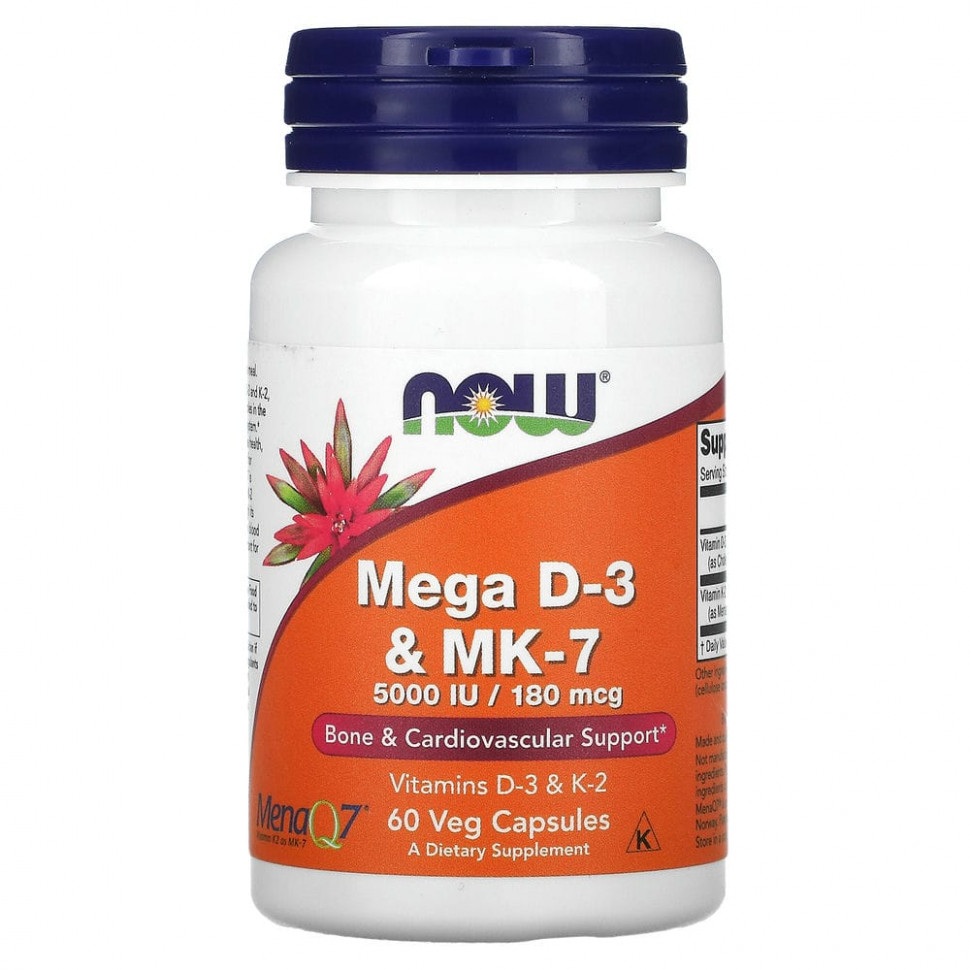   NOW Foods,  D3  MK-7, 180  (5000 ), 60      -     -,    